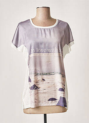 T-shirt imprimé fantaisie manches courtes gris MERI & ESCA femme