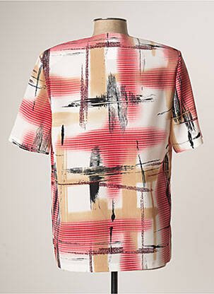 Chemisier tissage crêpe manches courtes rouge GUY DUBOUIS femme