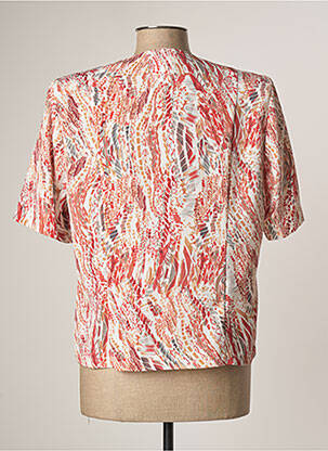 Chemisier tissage crêpe manches courtes orange FRANCE RIVOIRE femme