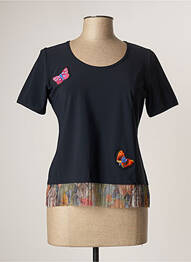 Top imprimé fantaisie manches courtes bleu FRANCE RIVOIRE femme