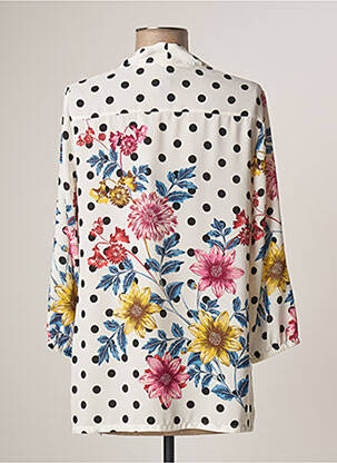 Blouse légère et transparente manches 3/4 blanc GUY DUBOUIS femme
