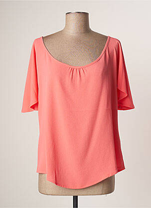 Top stretch manches courtes orange GUY DUBOUIS femme