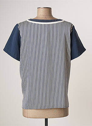 T-shirt col rond manches courtes bleu MERI & ESCA femme