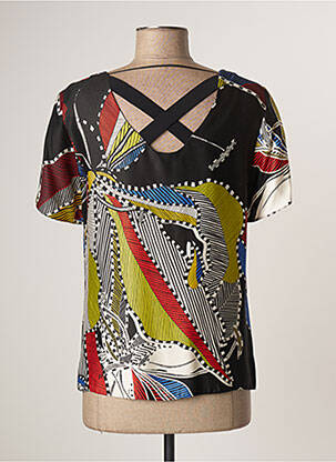 Top imprimé fantaisie manches courtes noir MERI & ESCA femme