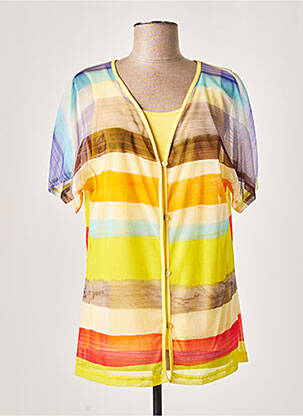 Top stretch manches courtes jaune MERI & ESCA femme
