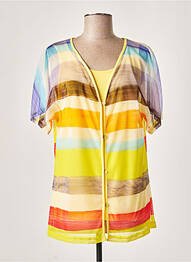 Top stretch manches courtes jaune MERI & ESCA femme