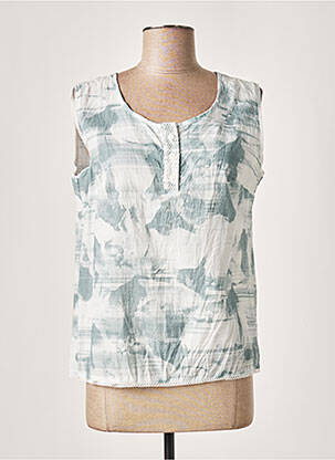 Top imprimé fantaisie sans manche bleu MERI & ESCA femme