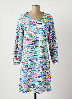 Robe mi-longue imprimé fantaisie manches longues rose MERI & ESCA femme