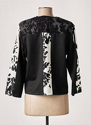 Veste casual col rond noir FRANCE RIVOIRE femme