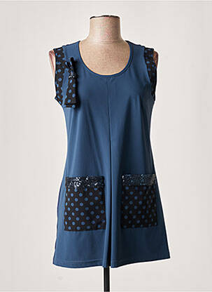 Tunique sans manche col rond bleu MERI & ESCA femme
