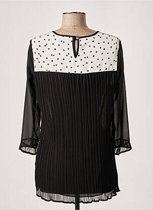 Tunique manches longues tissage crêpe noir FRANCE RIVOIRE femme