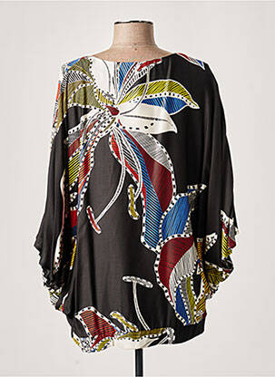 Blouse tissage popeline manches 3/4 noir MERI & ESCA femme