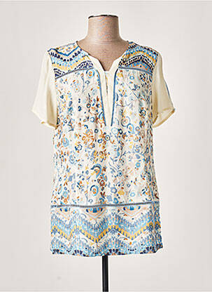 Tunique manches courtes coupe fluide beige MERI & ESCA femme