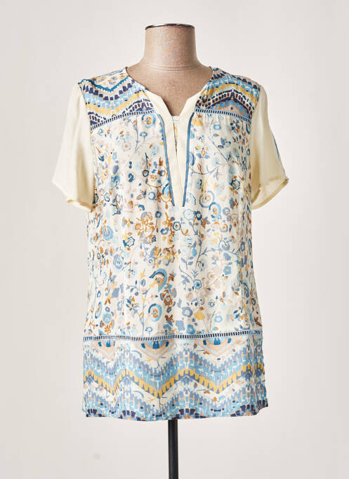 Tunique manches courtes coupe fluide beige MERI & ESCA femme