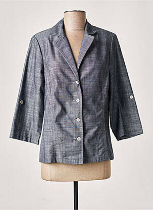 Veste casual epaulette bleu GUY DUBOUIS femme