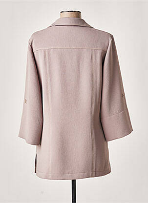 Veste casual col tailleur beige FRANCE RIVOIRE femme