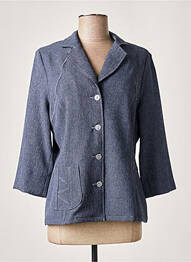 Veste casual col tailleur bleu FRANCE RIVOIRE femme