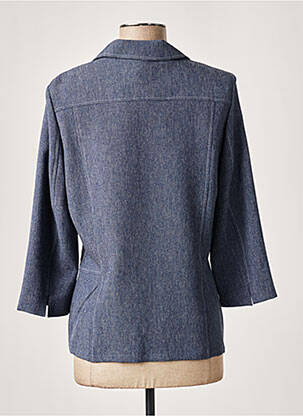 Veste casual col tailleur bleu FRANCE RIVOIRE femme