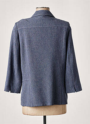 Veste casual col tailleur bleu GUY DUBOUIS femme