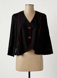 Veste casual fermeture boutonnée sur le devant noir FRANCE RIVOIRE femme