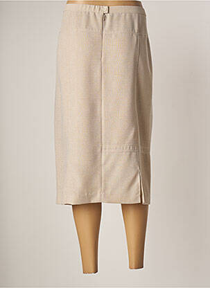 Jupe mi-longue taille normale beige GUY DUBOUIS femme
