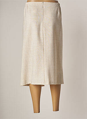 Jupe mi-longue stretch beige GUY DUBOUIS femme