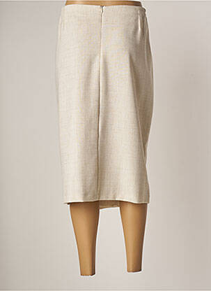 Jupe mi-longue taille normale beige GUY DUBOUIS femme