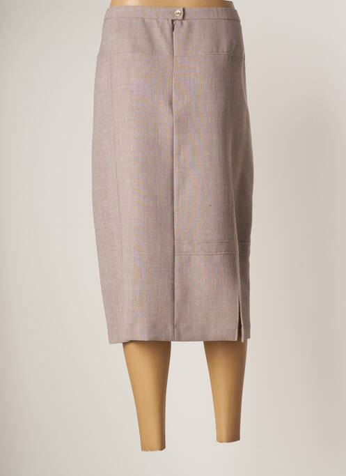 Jupe mi-longue beige GUY DUBOUIS femme