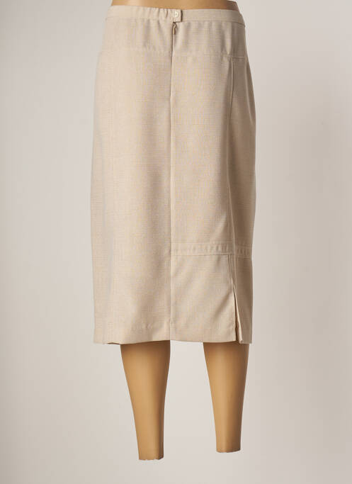 Jupe mi-longue beige GUY DUBOUIS pour femme