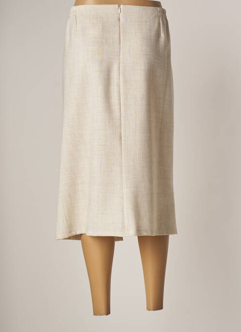 Jupe mi-longue beige GUY DUBOUIS pour femme