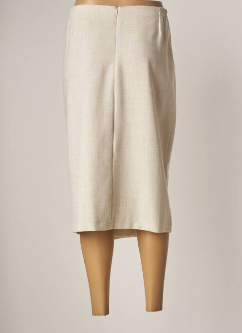 Jupe mi-longue beige GUY DUBOUIS pour femme