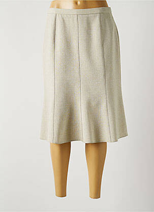 Jupe mi-longue stretch beige GUY DUBOUIS femme