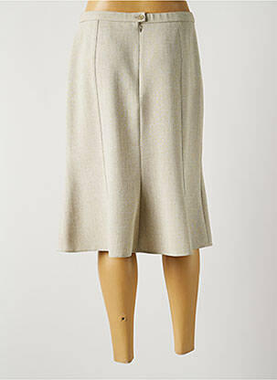 Jupe mi-longue stretch beige GUY DUBOUIS femme