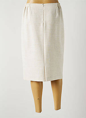 Jupe mi-longue stretch beige GUY DUBOUIS femme