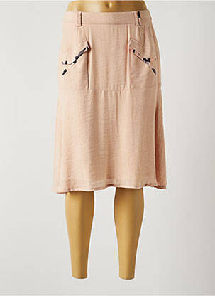 Jupe mi-longue taille à pinces rose MERI & ESCA femme