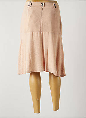 Jupe mi-longue taille à pinces rose MERI & ESCA femme