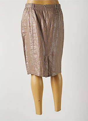 Jupe mi-longue taille haute beige MERI & ESCA femme