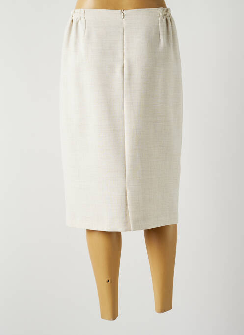Jupe mi-longue beige GUY DUBOUIS pour femme