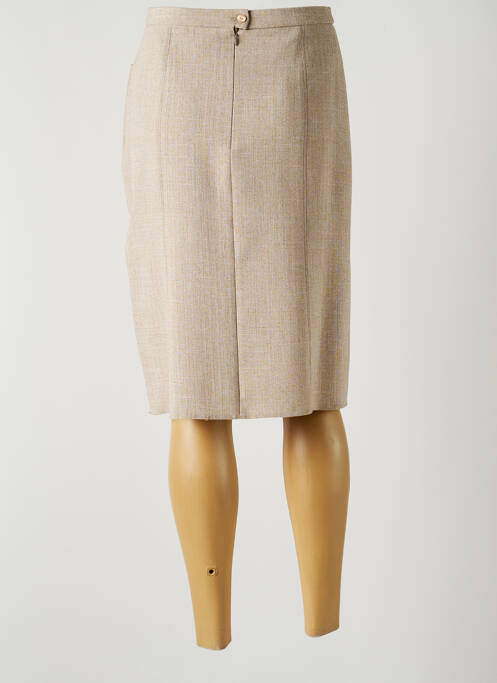 Jupe mi-longue beige GUY DUBOUIS pour femme