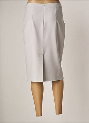 Jupe mi-longue stretch gris FRANCE RIVOIRE femme
