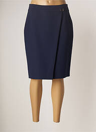 Jupe mi-longue taille normale bleu GUY DUBOUIS femme