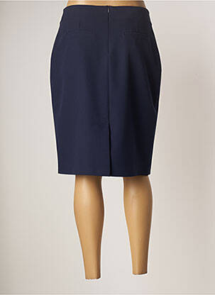 Jupe mi-longue taille normale bleu GUY DUBOUIS femme