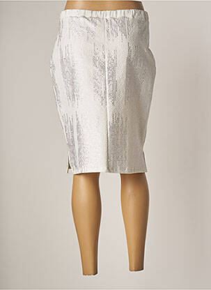 Jupe mi-longue stretch blanc FRANCE RIVOIRE femme