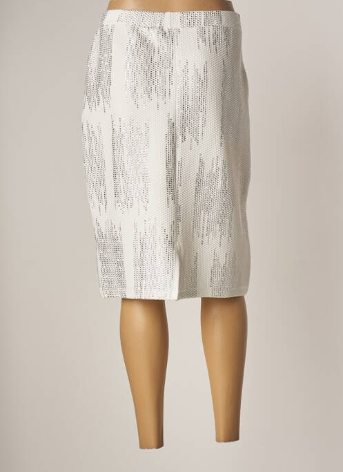 Jupe mi-longue blanc GUY DUBOUIS femme