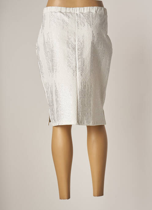 Jupe mi-longue blanc GUY DUBOUIS femme