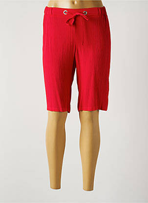 Bermuda taille élastique taille normale rouge MERI & ESCA femme