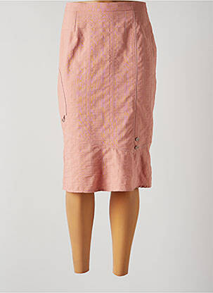 Jupe longue fermeture zippée au dos rose MERI & ESCA femme