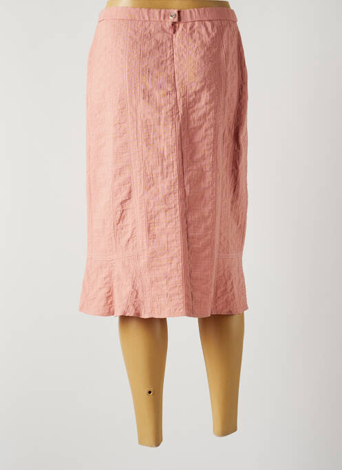 Jupe mi-longue rose GUY DUBOUIS femme