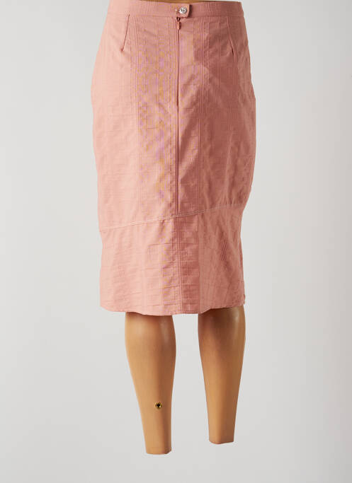 Jupe mi-longue rose GUY DUBOUIS pour femme
