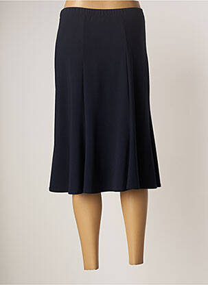 Jupe mi-longue stretch bleu GUY DUBOUIS femme